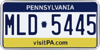 PA license plate MLD5445