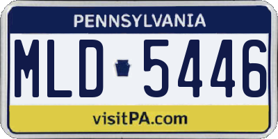 PA license plate MLD5446