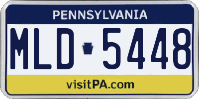 PA license plate MLD5448