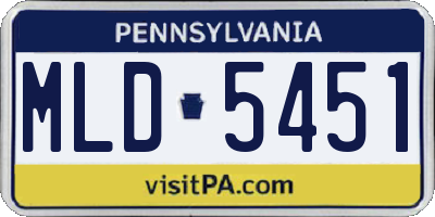 PA license plate MLD5451
