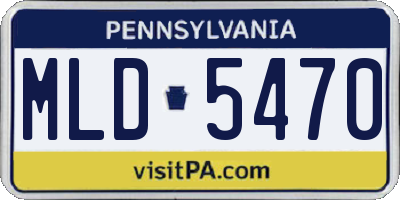 PA license plate MLD5470