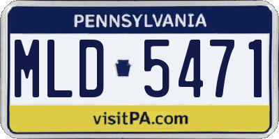 PA license plate MLD5471