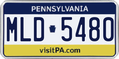 PA license plate MLD5480