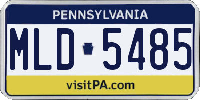 PA license plate MLD5485
