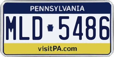 PA license plate MLD5486