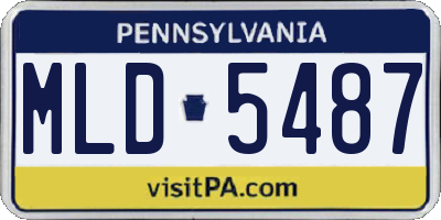 PA license plate MLD5487