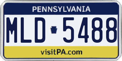 PA license plate MLD5488