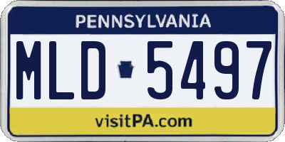 PA license plate MLD5497