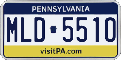PA license plate MLD5510
