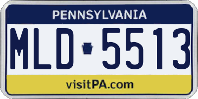 PA license plate MLD5513