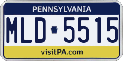 PA license plate MLD5515