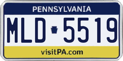 PA license plate MLD5519