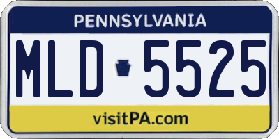 PA license plate MLD5525
