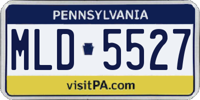 PA license plate MLD5527