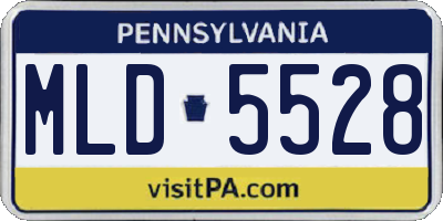 PA license plate MLD5528