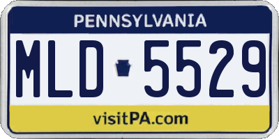 PA license plate MLD5529