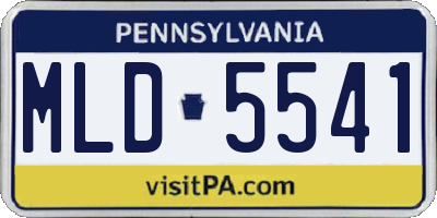 PA license plate MLD5541