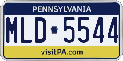 PA license plate MLD5544