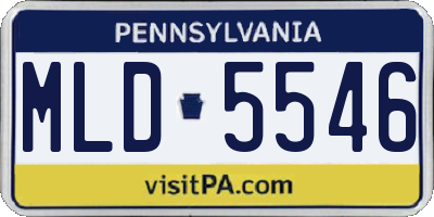 PA license plate MLD5546
