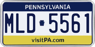 PA license plate MLD5561