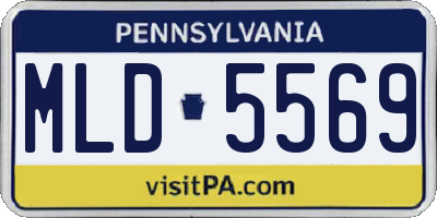 PA license plate MLD5569