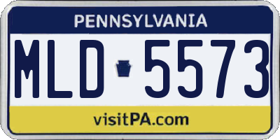 PA license plate MLD5573