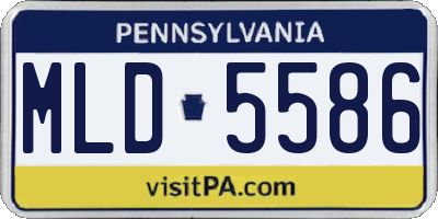 PA license plate MLD5586