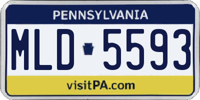 PA license plate MLD5593
