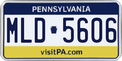 PA license plate MLD5606