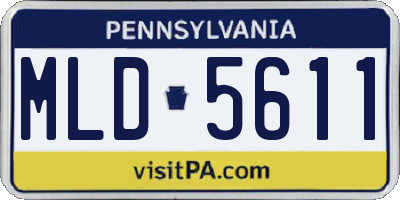 PA license plate MLD5611