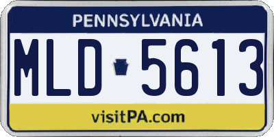 PA license plate MLD5613