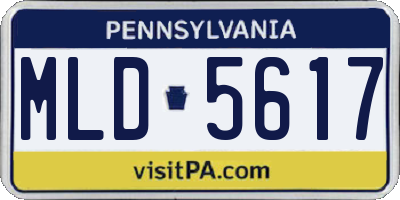 PA license plate MLD5617
