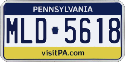 PA license plate MLD5618