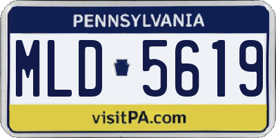 PA license plate MLD5619