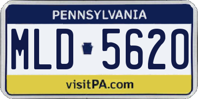 PA license plate MLD5620
