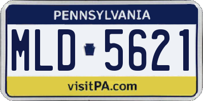 PA license plate MLD5621