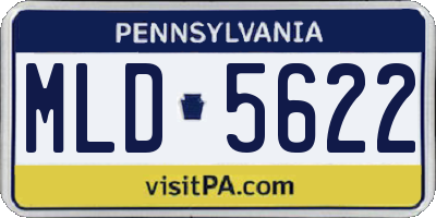 PA license plate MLD5622