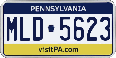 PA license plate MLD5623