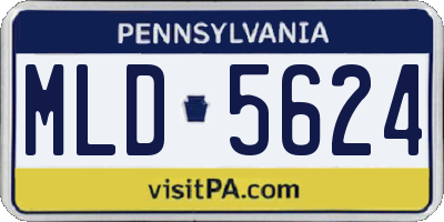 PA license plate MLD5624