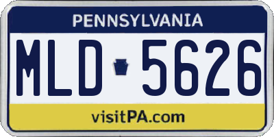 PA license plate MLD5626