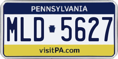 PA license plate MLD5627