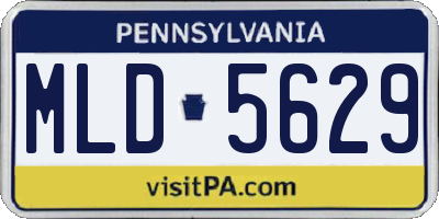 PA license plate MLD5629