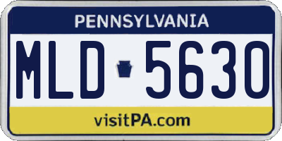 PA license plate MLD5630