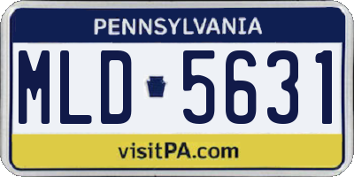 PA license plate MLD5631