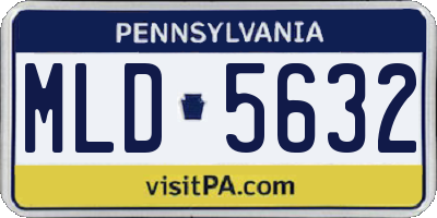 PA license plate MLD5632