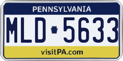 PA license plate MLD5633