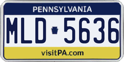 PA license plate MLD5636