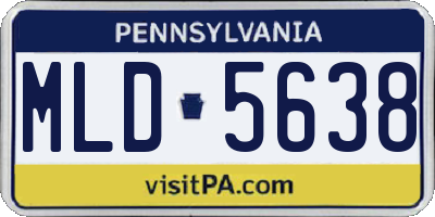 PA license plate MLD5638
