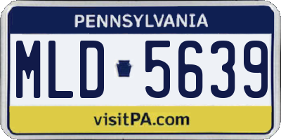 PA license plate MLD5639