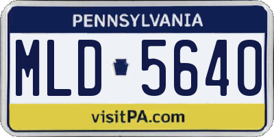 PA license plate MLD5640